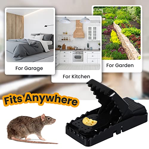 40 Pcs Mice Traps for House Indoor Mouse Traps Bulk Small Outdoor Rat Trap Safe Mousetrap Catcher Reusable Mousetrap Quick Effective Mouse Catcher for Home Family Pet Rodent, Easy Setup