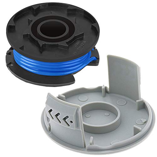 TOPEMAI AC14RL3A String Trimmer Replacement Spool Line 0.065” for Ryobi One+ 18V, 24V, and 40V Cordless Trimmers(8 Spools + 2 522994001 Caps)