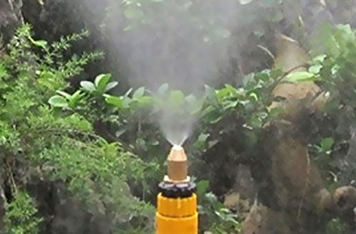 BIGBUY 1/2 Inch Garden Misting Nozzle Multiple Spray Patterns Brass Adjustable (2)