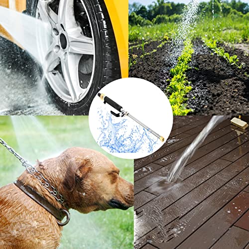 LARDERGO Hydro Jet Power Pressure Washer with 2 Jet Nozzle, 17 Inch Auto Watering Sprayer Pressure Washer Accessories for Car Wash and Garden Watering