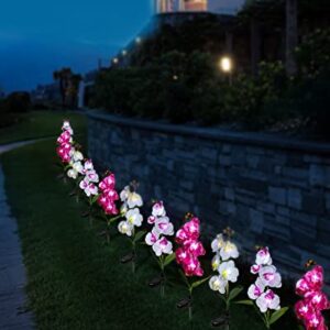 3 Pack Solar Garden Lights, Newest Version Solar Lights Outdoor Decorative, Flower Lights for Yard, Garden Decoration, Christmas Decoration Outdoor Yard