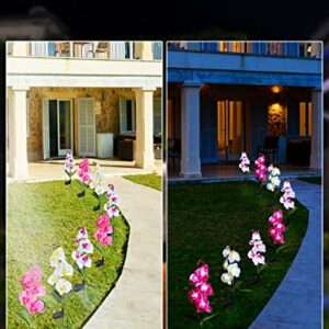 3 Pack Solar Garden Lights, Newest Version Solar Lights Outdoor Decorative, Flower Lights for Yard, Garden Decoration, Christmas Decoration Outdoor Yard