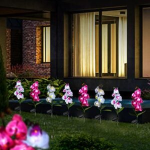 3 Pack Solar Garden Lights, Newest Version Solar Lights Outdoor Decorative, Flower Lights for Yard, Garden Decoration, Christmas Decoration Outdoor Yard