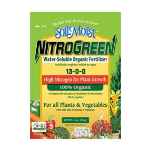soilmoist nitrogreen 100% organic fertilizer 14-oz high nitrogen 13-0-0 for plant vegetable growth