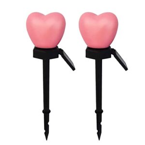 graywhsky plug stakes solar led day tree lights garden 2pc valentine’s decorations outdoor solar lights decoration & hangs garden outdoor (pink, one size)
