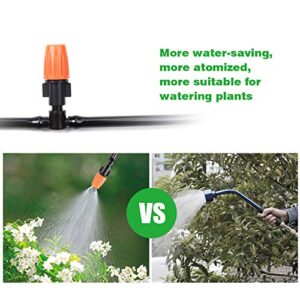 SubClap 100pcs(50pairs) Drip Irrigation Kits Adjustable Misting Drippers Tubing Connecter Irrigation Sprinklers Head Watering System for Garden,Lawn, Farm, Vegetable Garden