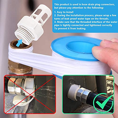 prosocool New 10184 Garden Hose Drain Plug Connector fits for Intex Hose Adapter Round Swimming Pool Drain