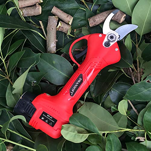 SWANSOFT Electric Pruning Shears with 1 Inch Cutting Diameter, Cordless Pruning Shears, Professional Electric Pruner with 2 Ah Rechargeable Battery