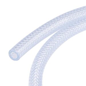 meccanixity braided reinforced pvc tubing 1/4″ id 3.3ft transparent high pressure for water hose
