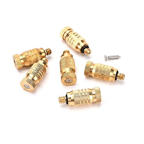 Warmshine 20 Pack 0.2mm Garden High Pressure Spray Misting Nozzle Atomizing Nozzle for Landscaping,air humidification, 0.008" Orifice (0.2mm), 3/16 UNC,Operation Pressure(20-80) kg