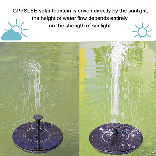 Solar Fountain Water Pump, Solar Powered Garden Decor Floating Fountain Freestanding Bird Bath Water Pump