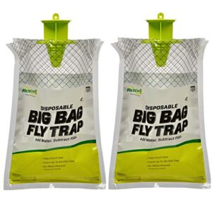 rescue! big bag fly trap – disposable, outdoor use – 2 traps