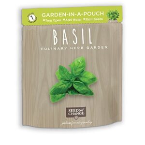 Seeds of Change 220-08150 Certified Organic Basil Garden Pouch, Green