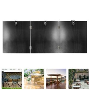 BESPORTBLE Metal Patio Thermal Reflector Outdoor Party Patio Heater Reflector Baffle Thermal Insulation Shield for Christmas Garden Yard Supplies Black