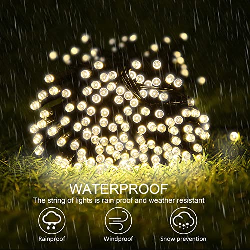 JIMACRO Solar String Light Garden, 22M/72FT 200LED Solar Powered Fairy Lights with Remote, Upgraded Solar Panel Waterproof String Lights for Outdoor Party Wedding Christmas Decorations