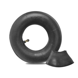 4.10/3.50-4 Heavy Duty Replacement Inner Tube with TR-87 Bent Valve Stem (2-Pack) - for Wheelbarrows, Mowers, Hand Trucks and More