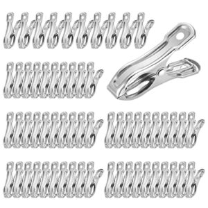 60 pcs garden stainless plant clips,2-inch heavy duty garden clips greenhouse clips have a strong grip for fixing netting cover film and climbing plants
