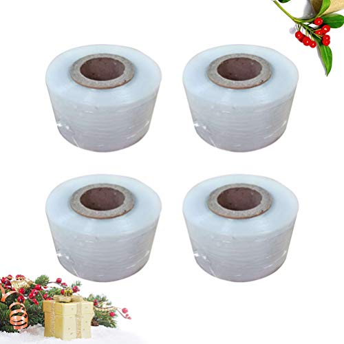 Happyyami Roll Grafting Tape Stretchable Garden Grafting Tape Plants Repair Tapes Self- Adhesive Clear Floristry Film for Garden Nursery Fruit Trees Garden Budding Tree 120m