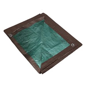 grip green/brown 7 mil reversible multi-purpose tarp – uv sun protection – water and tear resistant – cover wood piles, grills, swimming pool, patio furniture – home, travel, outdoor (6′ x 10′)
