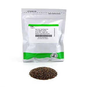 chia seeds – 4 oz. resealable bag – use for indoor gardening, growing microgreens & more – micro greens salad garden