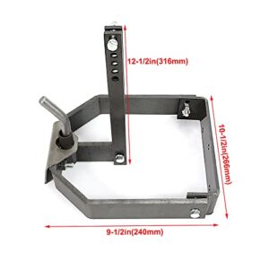 HECASA Rear Sleeve Hitch Adapter Compatible with Cub Cadet 3 Point Hitch Brinly Cub Cadet Hitch Lawn Mower Garden Tractor UnPainted Steel