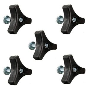 deyehe 5pcs triangle handle knob nut screw bolt black durable plastic easy use for honda/other lawn mower machine