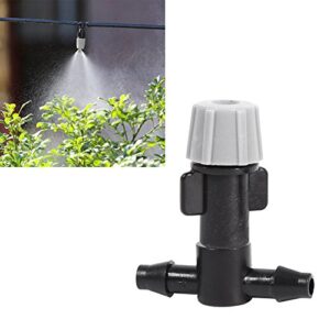 Plastic Mist Nozzle Sprinkler Tee Joints Spray Heads for Misting Watering Plant Flower Cooling System Home Garden Irrigation, 20pcs (Black)