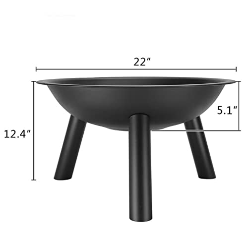 JAHH 22inch Reusable Campfire Pot Portable Outdoor Garden Easy Lighting Fire Pits Travel Camping Tank Heating Fire Box Home Uesd