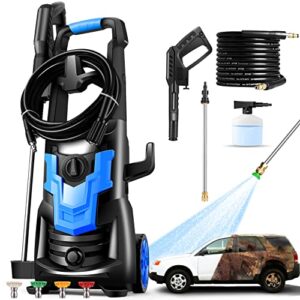 power washer, 3000psi pressure washer 2.6gpm 1900w electric high pressure washer professional car washer cleaner machine with hose,4 nozzles for patio garden yard vehicle