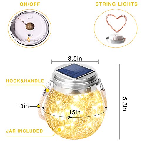 ROSHWEY Solar Lantern, 2 Pack Outdoor Lanterns with 30 LED Waterproof Garden Decor Patio Solar Lights Outdoor Decorative Backyard Solar Lanterns Outdoor Hanging ( Warm Light )