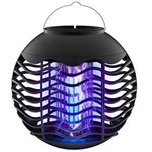 bug zapper for outdoor, waterproof electric mosquito zapper, portable mosquito killer with 5w uv lamp, widely used for backyard, patio, garden, camping, night fishing