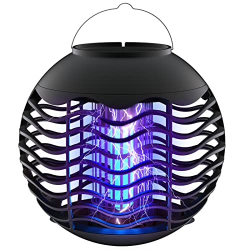 Bug Zapper for Outdoor, Waterproof Electric Mosquito Zapper, Portable Mosquito Killer with 5W UV lamp, Widely Used for Backyard, Patio, Garden, Camping, Night Fishing