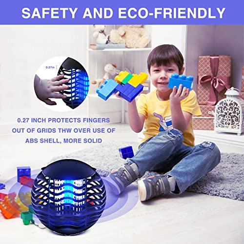 Bug Zapper for Outdoor, Waterproof Electric Mosquito Zapper, Portable Mosquito Killer with 5W UV lamp, Widely Used for Backyard, Patio, Garden, Camping, Night Fishing