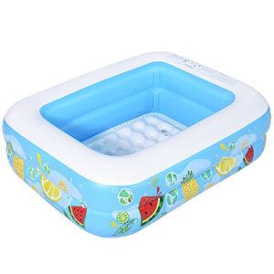 inflatable kiddie pool, 47″x35″x13″ baby pools with inflatable soft floor, durable blow up pools for kids, backyard, garden