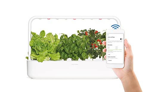 Click and Grow Smart Garden 9 PRO w/Bluetooth | App and Touch Controlled Indoor Garden | Easier Than a Hydroponics Growing System | Herb & Vegetable Garden Starter Kit w/ 9 Plant Pods