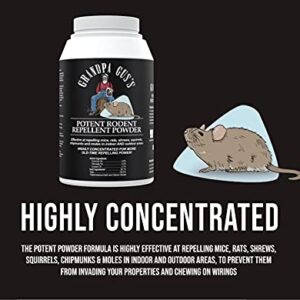 Grandpa Gus's Potent Rodent Repellent Powder Concentrate, Deters Rodents/Mice/Rats from Farm/Home/Garden/RV/Boat/Car/Garage & Chewing on Wires, 24 oz