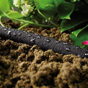 Cellfast Weeping Hose DRIP 1/2'' 7.5m, for Irrigation, Economical and Precise Plant Watering, Fixed Nozzles, 19-001, Black, (25 ft)