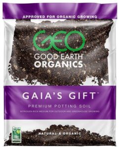 good earth organics, gaia’s gift premium potting soil, organic potting soil for heavy feeding plants like tomatoes, hops & more (10 gallon)