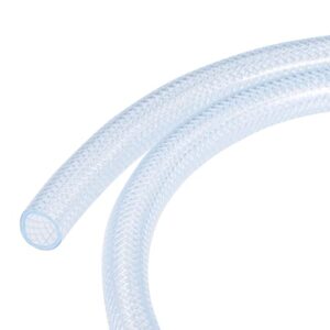 meccanixity braided reinforced pvc tubing 1/2″ id 3.3ft transparent high pressure for water hose