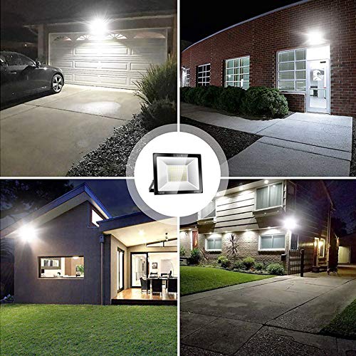 SOLLA 100W LED Flood Light, IP66 Waterproof, 8000lm, 550W Equivalent, Super Bright Outdoor Security Lights, 6000K Daylight White, Outdoor Floodlight for Garage, Garden, Lawn and Yard