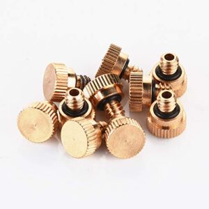 BLUECELL 10PCS 10/24 Screw Thread Brass Misting Nozzle Plug for Outdoor Cooling System