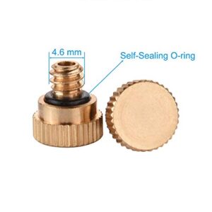 BLUECELL 10PCS 10/24 Screw Thread Brass Misting Nozzle Plug for Outdoor Cooling System