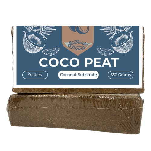 Southside Plants Coco Peat Coconut Substrate for Garden Potting Soil - 100% Organic & Eco-Friendly 1.4 lb Brick for Indoor & Outdoor Flowers & Plants Growth – 650 Grams