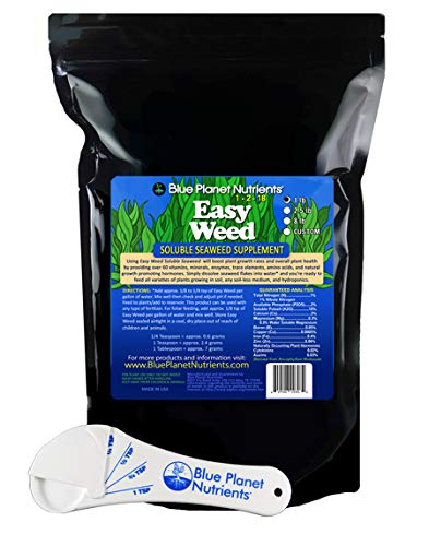 Easy Weed Soluble Seaweed (1 LB Bag) Soluble Kelp Supplement | for All Plants & Gardens | Makes UP to 1800 GALLONS | Blue Planet Nutrients