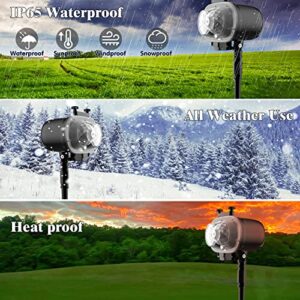 Christmas Lights Projector Outdoor,Holiday Lights Projector with Remote Control Timer, 26 HD Effects (3D Ocean Wave & Patterns) Waterproof Landscape Lights for Halloween Xmas Party Garden Decorations