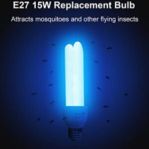 E27 15W U Type Replacement Bulb for 15W Bug Zapper, Compatible with HOMESUIT, Yluces, POWIFY, Keuomy, YISSVIC, and Other Models (2 Pack)