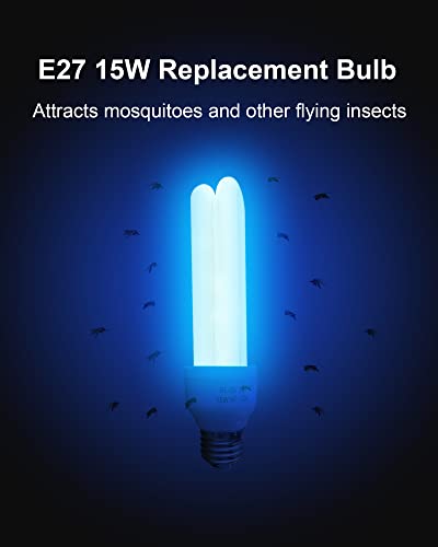 E27 15W U Type Replacement Bulb for 15W Bug Zapper, Compatible with HOMESUIT, Yluces, POWIFY, Keuomy, YISSVIC, and Other Models (2 Pack)