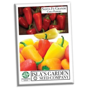 Santa Fe Grande Pepper Seeds for Planting, 50+ Heirloom Seeds Per Packet, (Isla's Garden Seeds), Non GMO Seeds, Botanical Name: Capsicum annuum, Great Home Garden Gift