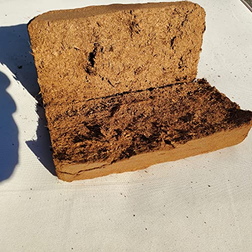 Coco Coir Mini Brick 650 Gram Block Expands to 9 Liter / 2.3 Gallon Pure Coconut Coir Fiber RHP Certified Pre Buffered Organic Plant Potting Soil for Indoor Outdoor Flower/Vegetable Garden