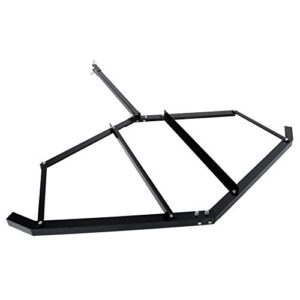 kuafu tow behind drag harrow 66″ width w/pin style hitch compatible with atv utv garden lawn tractor adjustable center bars 50 lbs